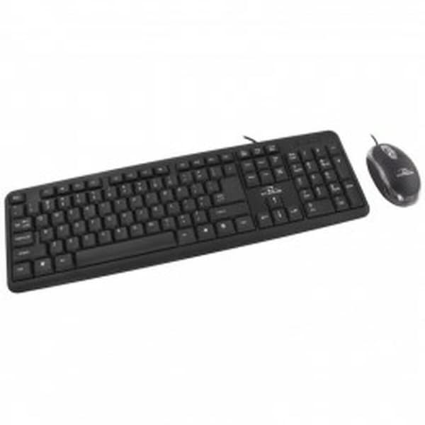 Tastatur og mus Titanum TK106 Hvid Sort Sort