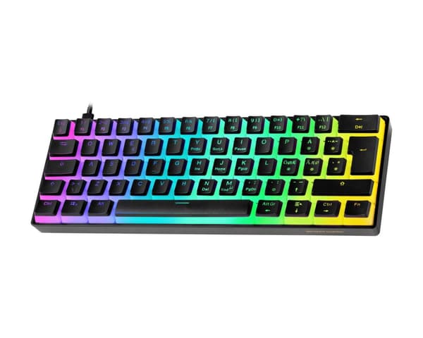 DK475 RGB 60% Hotswap Mekanisk Tastatur [Pink Linear] - Sort