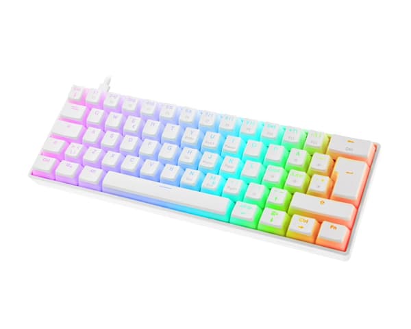WK90 RGB 60% Hotswap Mekaniskt Tangetbord [Pink Linear] - Vit