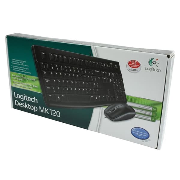 Tastatur Logitech LGT-MK120-US Sort Hollandsk QWERTY