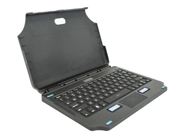 Gamber-Johnson 2-in-1 - Tastatur og folioveske (boks) - kan festes - compact - med styreplate, museknapper - bakgrunnsbelyst - POGO pin - AZERTY - Fr