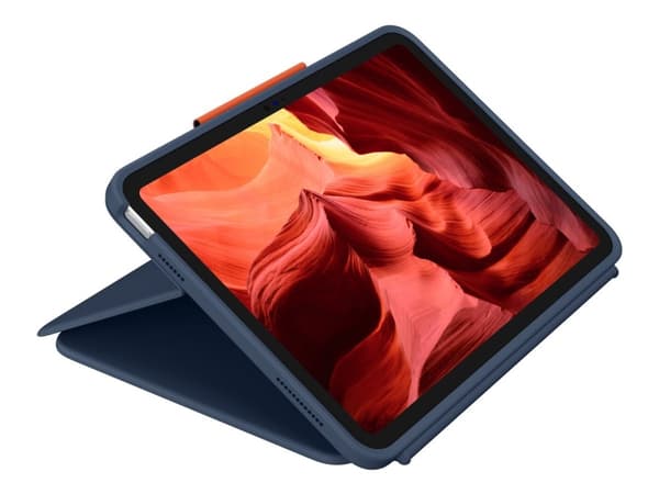 Logitech Rugged Combo 4 - Tastatur og folioveske - Apple Smart connector - klassisk blå - for Apple 10.9-inch iPad (10. generasjon)