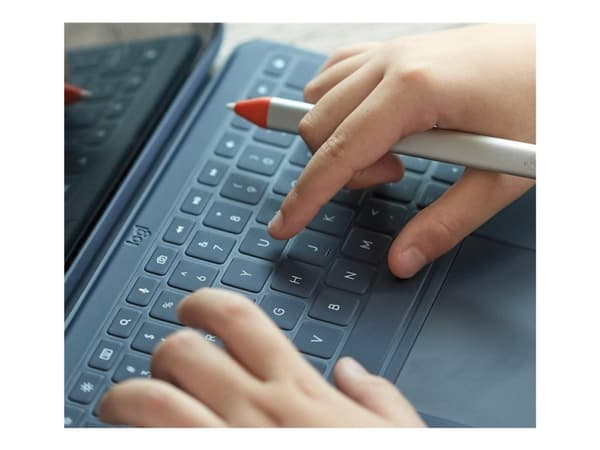 Logitech Rugged Combo 4 - Tastatur og folioveske - Apple Smart connector - klassisk blå - for Apple 10.9-inch iPad (10. generasjon)