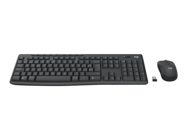 Logitech MK370 Combo for Business - Tastatur- og mussett - trådløs - Bluetooth LE - AZERTY - Belgisk - grafitt