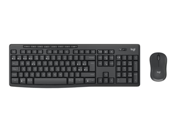 Logitech MK370 Combo for Business - Tastatur- og mussett - trådløs - Bluetooth LE - AZERTY - Belgisk - grafitt