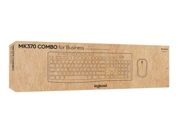 Logitech MK370 Combo for Business, Täysikokoinen (100 %), RF Wireless + Bluetooth, Kalvokytkin, AZERTY, Grafiitti, Sisältää hiiren