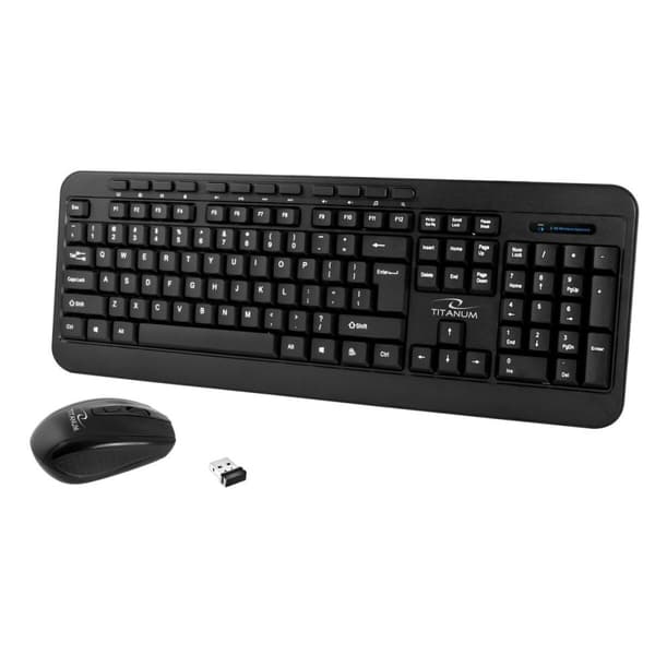 Tastatur og mus Titanum TK109 Sort