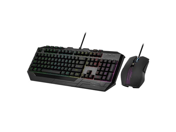 Cooler Master Peripherals DEVASTATOR 3 RGB, Ledningsført, USB, Membran, QWERTZ, RGB LED, Sort Svart