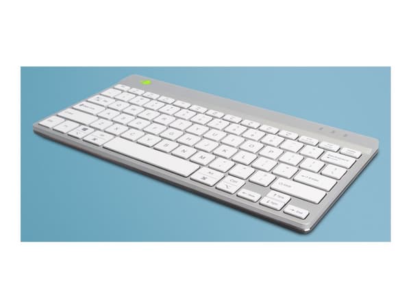 R-Go Compact Break - Tastatur - with integrated break indicator - USB-C - QWERTY - Storbritannia - hvit