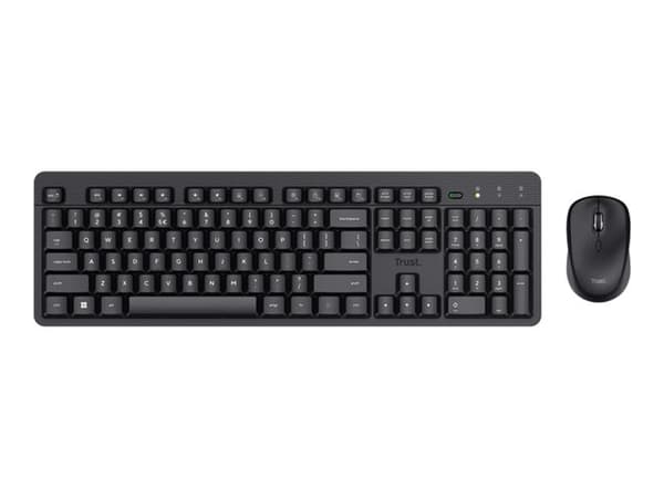 Trust Ody II - Tastatur- og mussett - stille - trådløs - QWERTY - USA - svart Sort