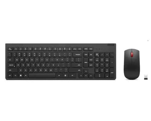 Lenovo - Näppäimistö- ja hiirisarja - langaton - 2,4 GHz - QWERTY - USA ja eurosymboli - musta