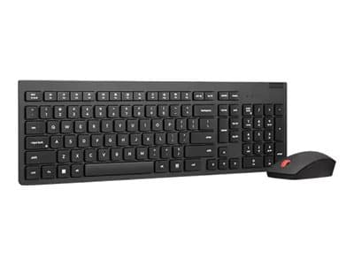 Lenovo Essential Wireless Combo Gen 2 - Sats med tangentbord och mus - trådlös - 2.4 GHz - Nordisk - svart - brun låda - CRU