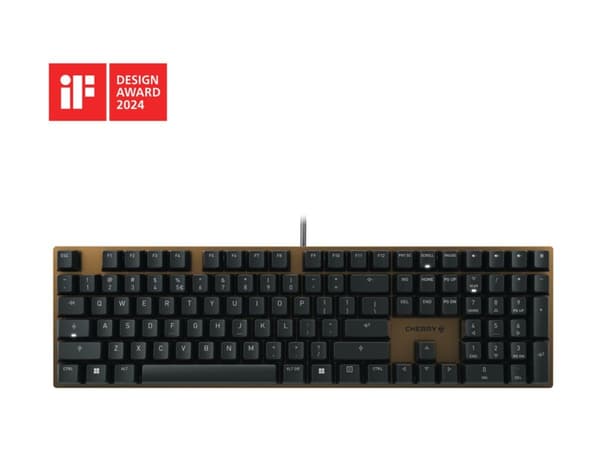 CHERRY KC 200 MX - Tastatur - USB - QWERTY - USA med eurosymbol - tastsvitsj: CHERRY MX2A Silent Red - svart - plastfri emballasje
