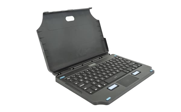 Gamber-Johnson 2-in-1 - Tastatur og folioveske (boks) - kan festes - compact - med styreplate, museknapper - bakgrunnsbelyst - POGO pin - QWERTY - St