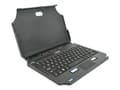 Miniatyrbilde 1 av 5: Gamber-Johnson 2-in-1 - Tastatur og folioveske (boks) - kan festes - compact - med styreplate, museknapper - bakgrunnsbelyst - POGO pin - QWERTY - St