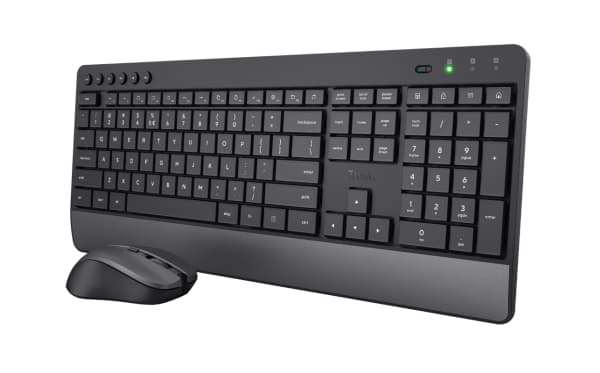 Trezo Comfort Wireless Keyboard & Mouse Set DE Svart