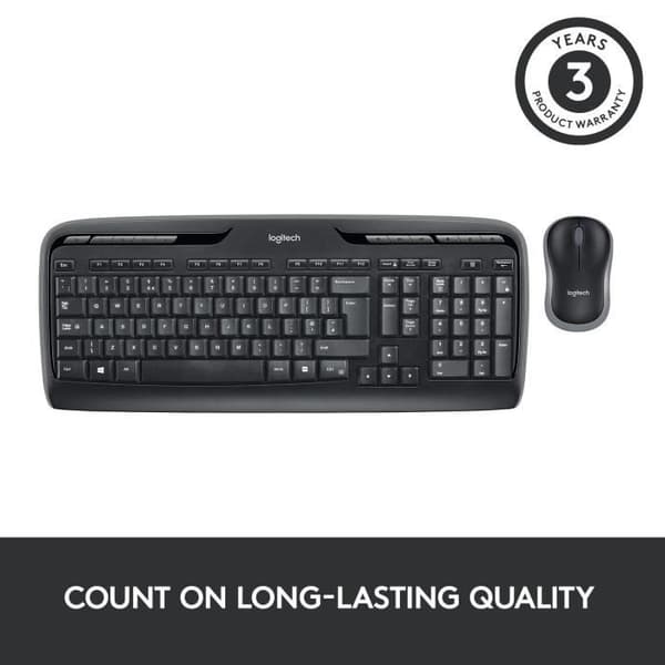 Tangentbordsmusset - Trådlös - Logitech - MK330 - AZERTY - Svart