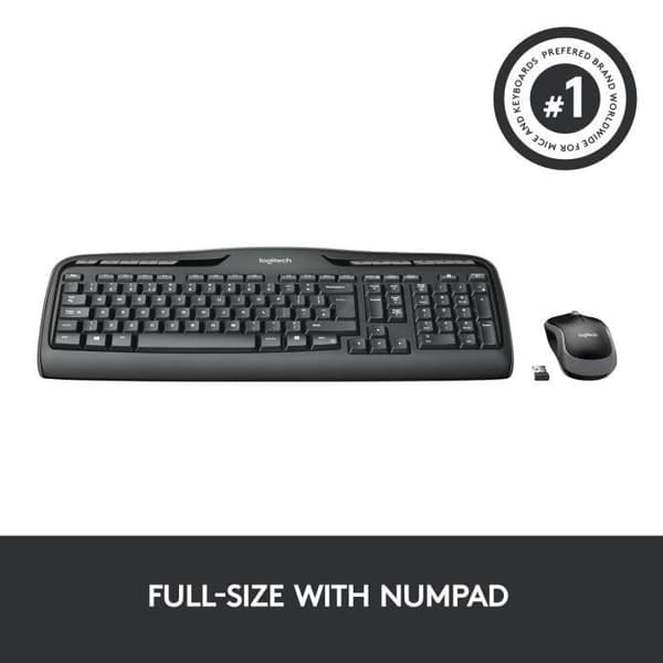 Tangentbordsmusset - Trådlös - Logitech - MK330 - AZERTY - Svart