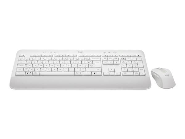Tangentbord- och musset - Logitech - MK650 - AZERTY - Trådlös - Bluetooth LE - Bruten vit