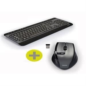 Trådlöst tangentbord och mus set - PORT DESIGN - PORT Connect Silent - AZERTY - 2,4 GHz - Svart
