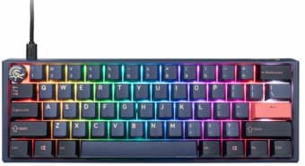 Ducky One 3 Cosmic Blue Mini Gaming Keyboard, RGB LED - MX-Blue (US) Blå