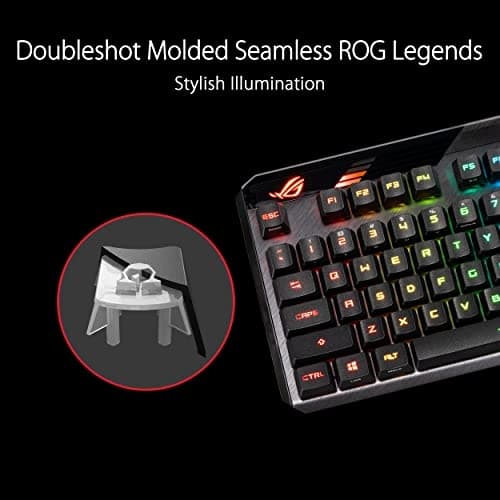 ASUS ROG PBT Doubleshot nøglesæt til optiske mekaniske kontakter ROG RX (robust PBT materiale, føles holdbarhed, dobbelt skud form) sort