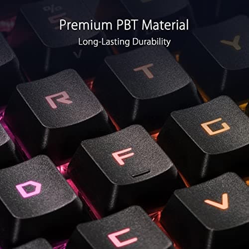ASUS ROG PBT Doubleshot nøglesæt til optiske mekaniske kontakter ROG RX (robust PBT materiale, føles holdbarhed, dobbelt skud form) sort