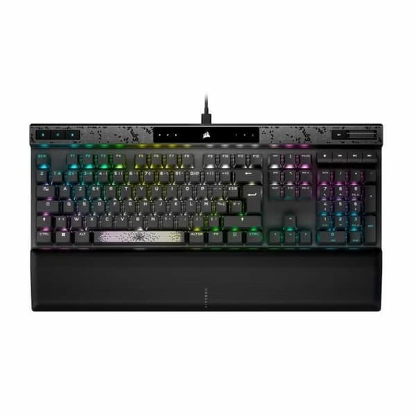 Bluetooth Tangentbord Corsair K70 MAX RGB Svart Grå Franska AZERTY
