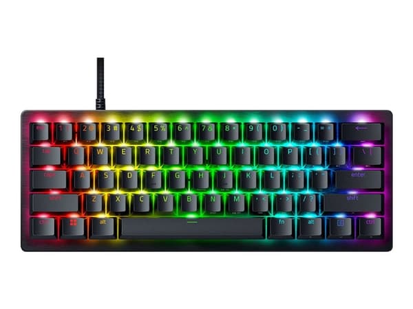 Razer Huntsman V3 Pro - Tangentbord - 60% - mini - bakgrundsbelyst - USB - QWERTY - amerikansk - tangentbrytare: Razer Analog Optical Switches (Gen-2