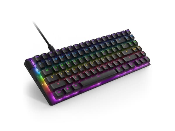 NZXT Function 2 MiniTKL - Tangentbord - mini - backlit - USB - QWERTY - Nordisk - tangentbrytare: NZXT Swift Optical Switches - svart