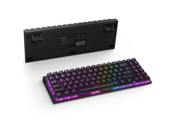 NZXT Function 2 MiniTKL - Tangentbord - mini - backlit - USB - QWERTY - Nordisk - tangentbrytare: NZXT Swift Optical Switches - svart