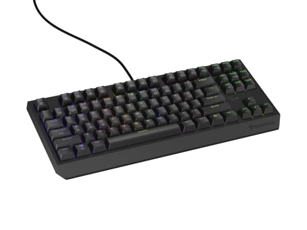 GENESIS Thor 230 TKL, Kabel, USB, Mekaniska tangentbrytare, QWERTY, RGB LED, Svart