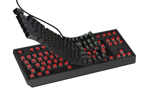 GENESIS Thor 230 TKL, Kabel, USB, Mekaniska tangentbrytare, QWERTY, RGB LED, Svart