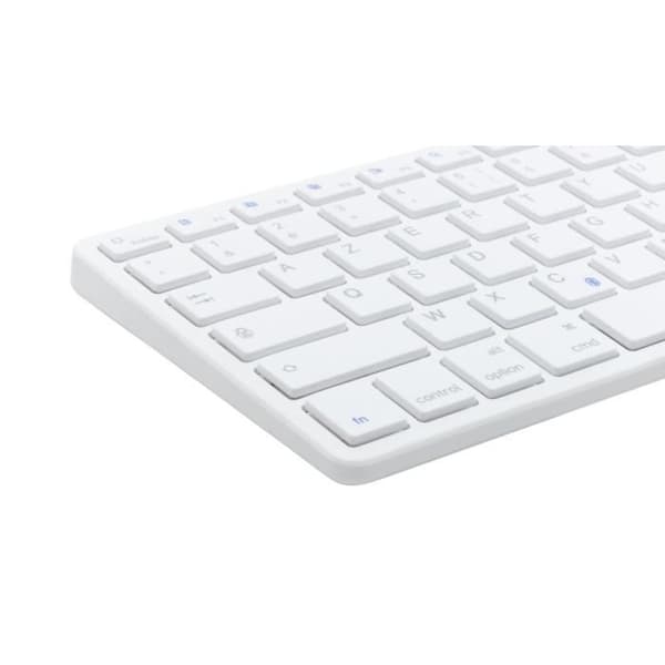 TKL Tangentbord - BLUESTORK - Uppladdningsbar Bluetooth för Mac - Vit