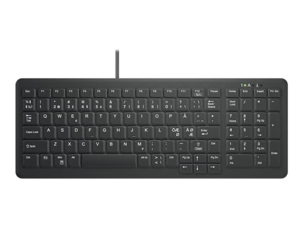 CHERRY AK-C7000 - Tastatur - desinfiserbar, medisinsk, med num pad - compact - USB - QWERTY - Pan Nordic - svart
