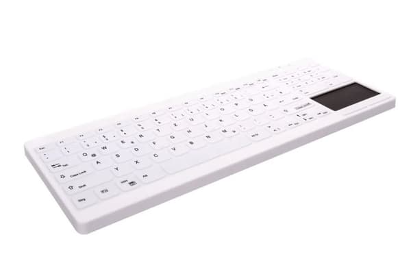Active Key MedicalKey AK-C7412F - Tastatur - compact - med styreplate - USB - QWERTY - Pan Nordic - hvit