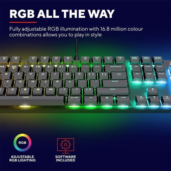 Trust English Keyboard Nordisk Layout Torix Mekaniskt