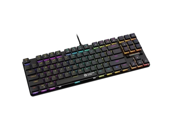 Canyon GK-50, Tenkeyless (80–87 %), Kabel, USB, Mekaniska tangentbrytare, QWERTY, Svart