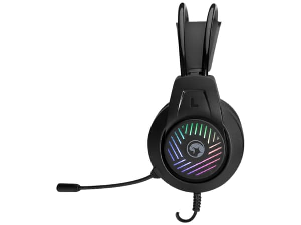 Marvo CM430CZSK, Koblet med ledninger (ikke trådløs), USB, Membrannøkkelbryter, RGB LED, Sort, Mus inkludert