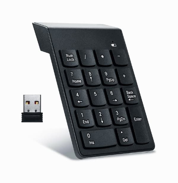 Gembird KPD-W-02 numeronäppäimistö Kannettava/PC Bluetooth Musta