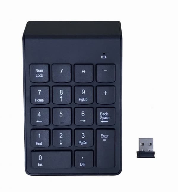 Gembird KPD-W-02 numeronäppäimistö Kannettava/PC Bluetooth Musta musta