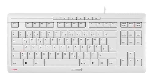Cherry Stream Keyboard TKL Universal USB QWERTZ German White Vit