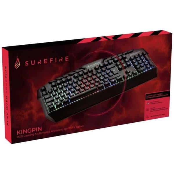 Gamingtangentbord - SureFire - KingPin - RGB - Italiensk QWERTY - Trådad