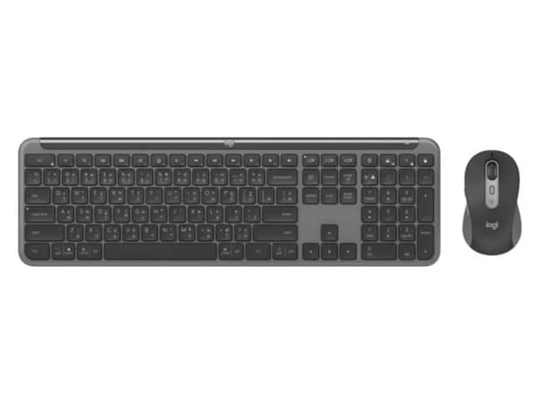 Logitech Signature Slim Combo MK950 - Tastatur- og mussett - trådløs - Bluetooth 5.1 LE - QWERTY - Nordisk - grafitt