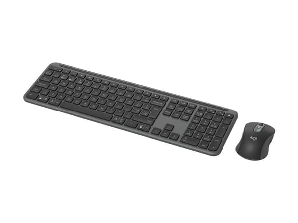 Logitech Signature Slim Combo MK950 - Tastatur- og mussett - trådløs - Bluetooth 5.1 LE - QWERTY - Nordisk - grafitt