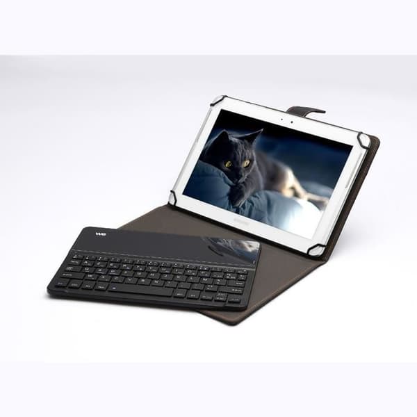 WE Universal Keyboard Case 9-11 tum [AZERTY French] Skyddsfodral Läderfodral med Bluetooth 3.0-tangentbord Utan