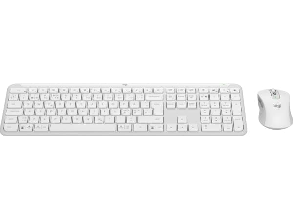 Logitech Signature Slim Combo MK950 - Tastatur- og mussett - trådløs - Bluetooth 5.1 LE - QWERTY - Nordisk - elfenbenshvit