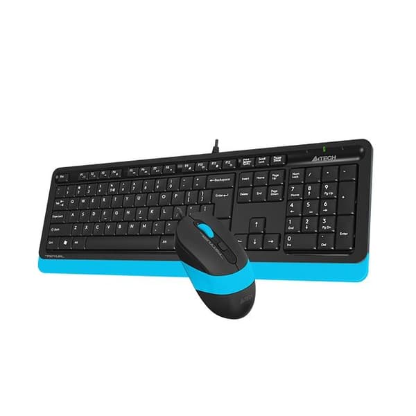 Keyboard Set A4TECH F1010, Blue Svart, Blå