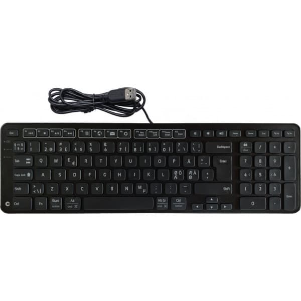 Contour Design Balance Keyboard - trådbord tangentbord, svart Svart