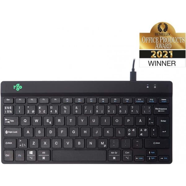R-Go Compact Break -ergonomisk tangentbord, svart